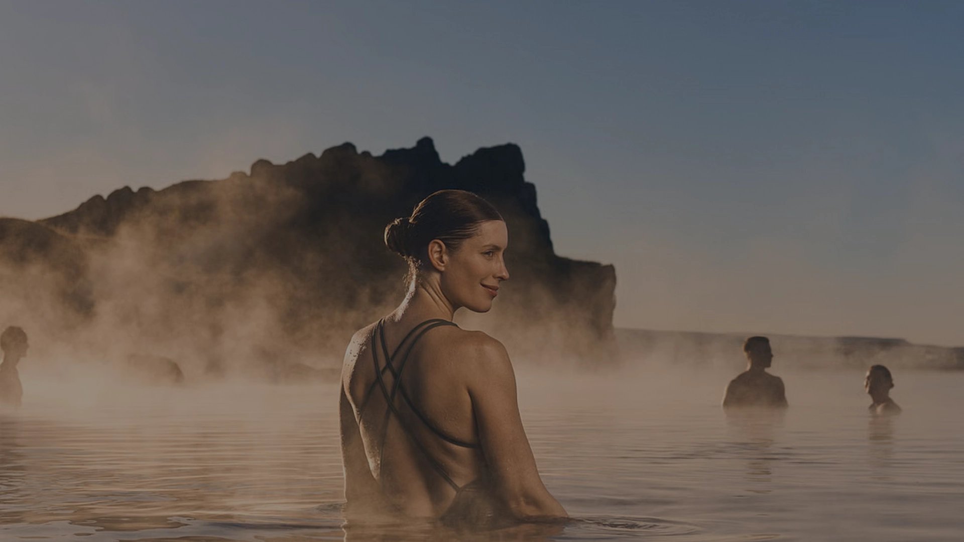 Dramatic view of Sky Lagoon's infinity pool meeting the Atlantic Ocean