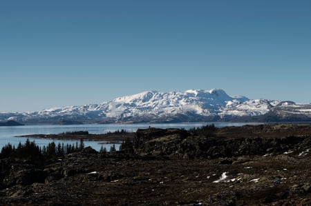 The Þingvellir National Park in the wintertime