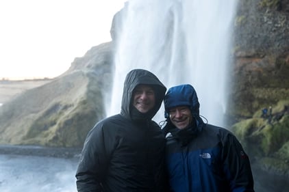 Traveler dressed appropriately for Iceland weather