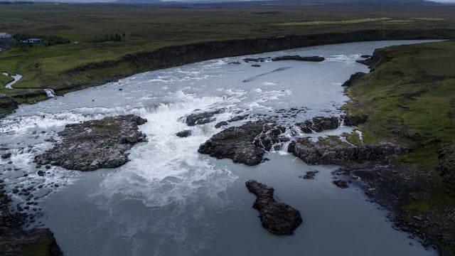A powerful torrential waterfall: Urriðafoss as seen during our south coast and glacier hike tour