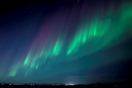 Group of clients enjoying a Northern Lights Tour