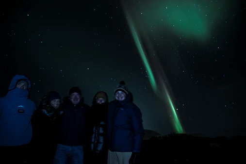 Group of clients enjoying a Northern Lights Tour