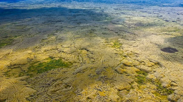 Lava fields seen from above
