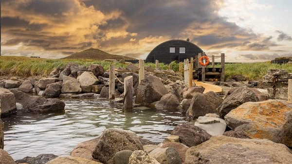 Relaxing in Hvammsvík Hot Springs with authentic Icelandic experience