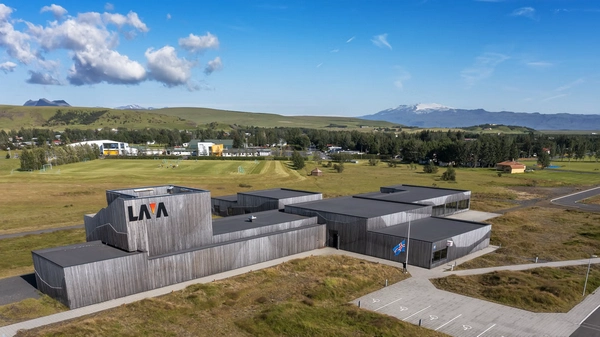 Real-time volcanic monitoring screens showing current activity