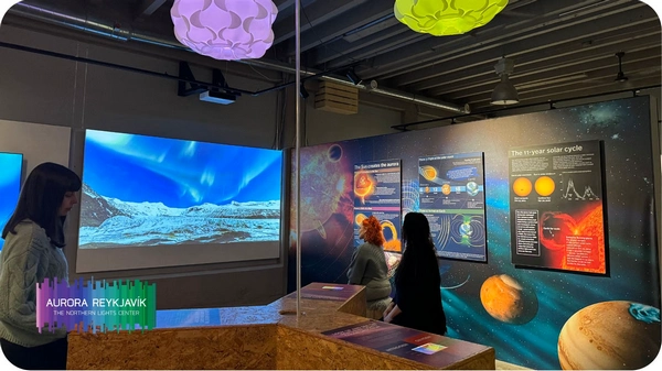 Interactive Aurora Borealis exhibits explaining the science of Northern Lights