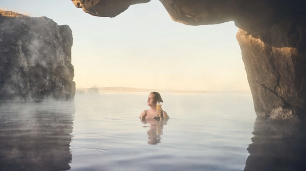 Modern Icelandic design architecture at Sky Lagoon spa