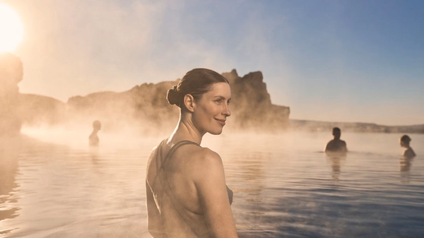 Beautiful and serene geothermal spa in iceland