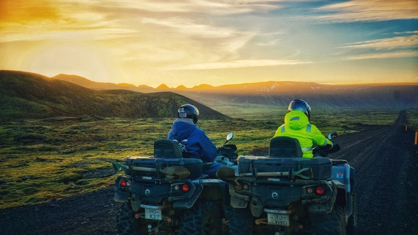 ATV expedition through dramatic lava landscapes in Hengill volcanic range