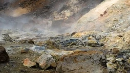 Rocks from Seltún colored with sulfur