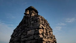 The statue of Bárður in the village of Arnarstapi on the Snæfellsnes Peninsula