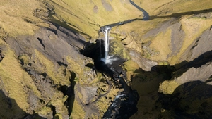 The lesser-known waterfall of Kvernufoss